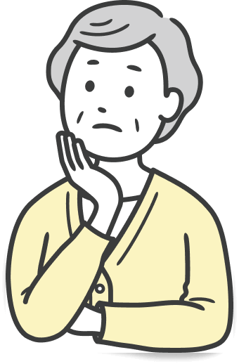 不調を感じている女性のイラスト