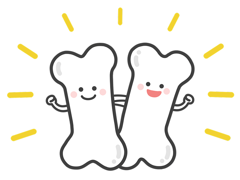 骨のキャラクターのイラスト