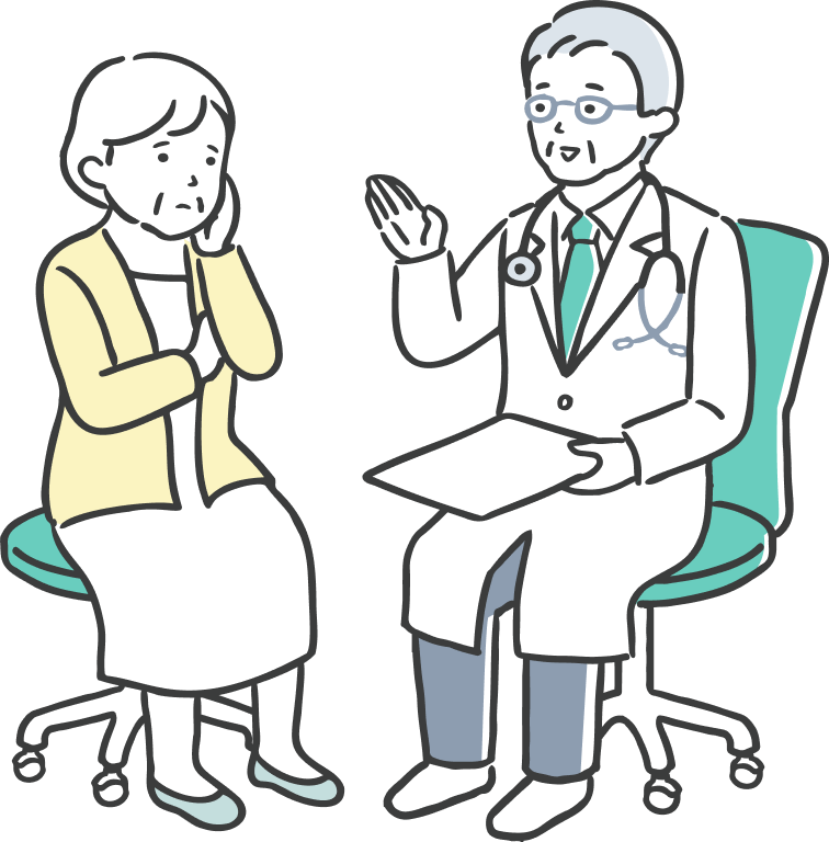 医師と女性のイラスト