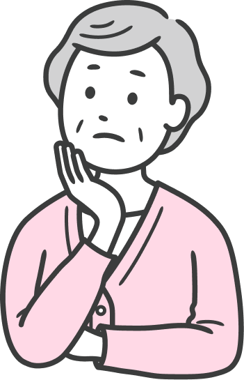 悩む女性のイラスト