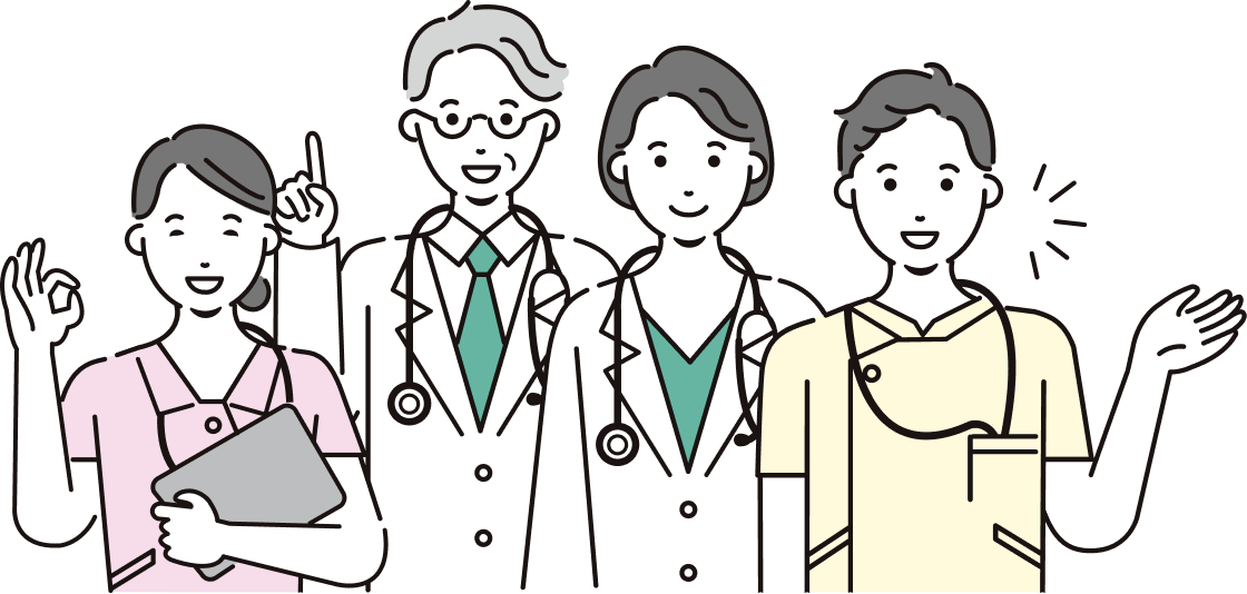 医師と看護師のイラスト